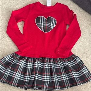 Red Plaid Heart Dress